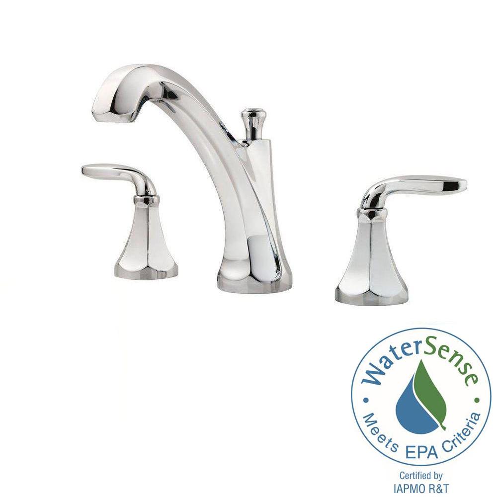 Pfister Designer 8 In Widespread 2 Handle Bathroom Faucet In Polished Chrome F 049 Decc The 9392