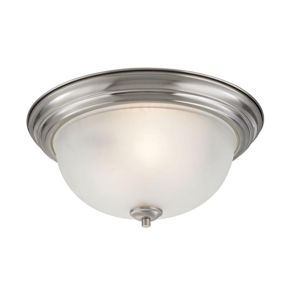 An Lighting Bristol Lane 3 Light Brushed Nickel Flushmount An Lighting Bristol Lane 3 Light Brushed Nickel Flushmount