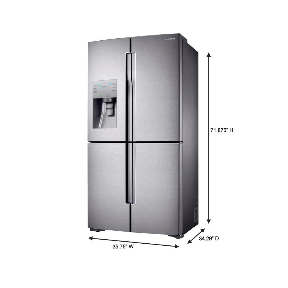 Samsung 28 1 Cu Ft French Door Refrigerator In Stainless Steel Rf28k9070sr The Home Depot