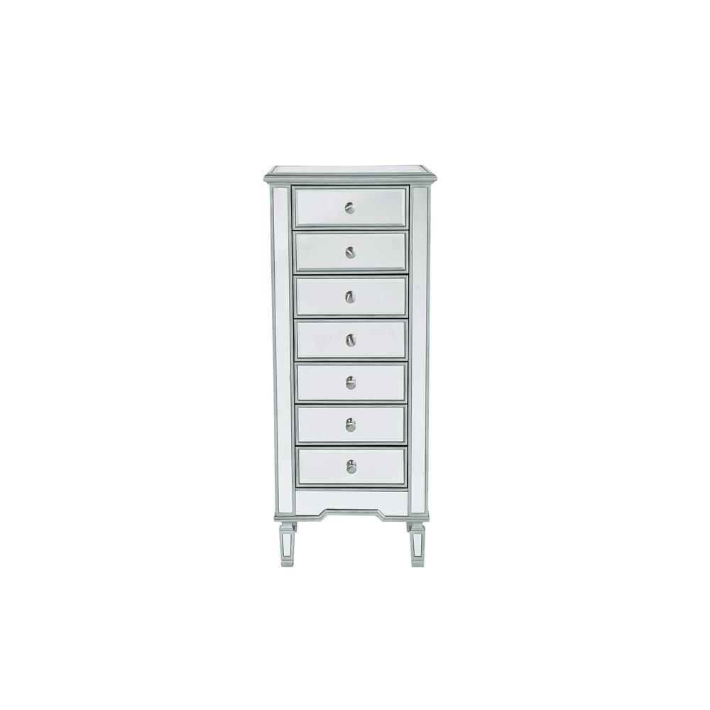 Philip 20 in. 7Drawers Antique Silver Paint Finish Lingerie Chest with