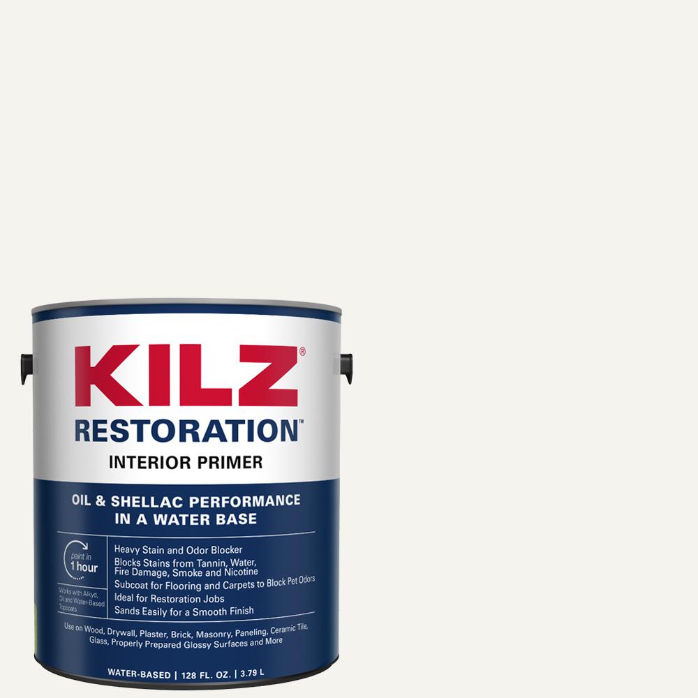 Kilz Restoration 1 Gal White Interior Primer Sealer And Stain