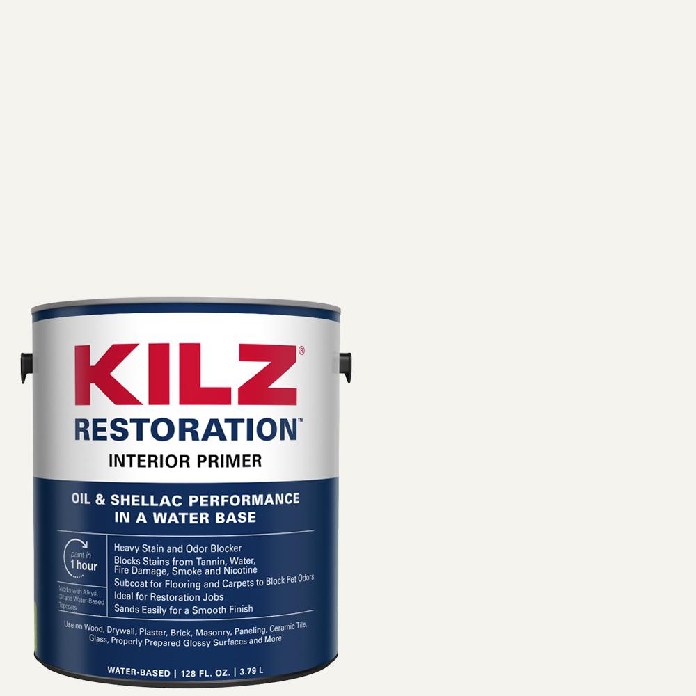 KILZ RESTORATION RESTORATION 1 gal. White Interior Primer, Sealer, and