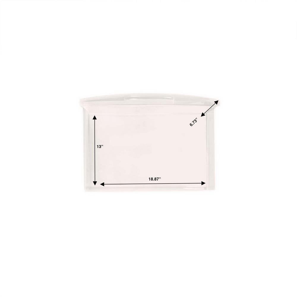 Homz 9 In W X 15 In H Single Wide Under Bed Drawer In White Set