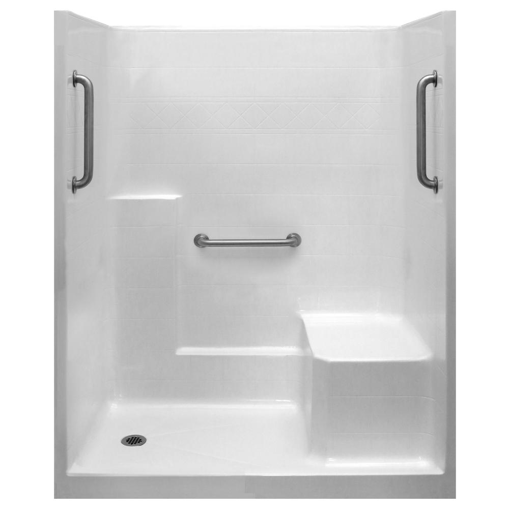 Ella Classic 36 in. x 60 in. x 77 in. 1Piece Low Threshold Shower