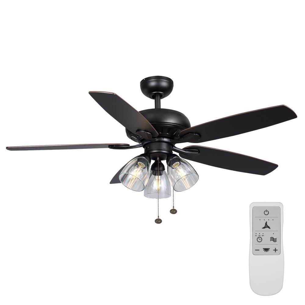 Hampton Bay Menage 52 In Led Matte Black Ceiling Fan Replacement Light Kit Only