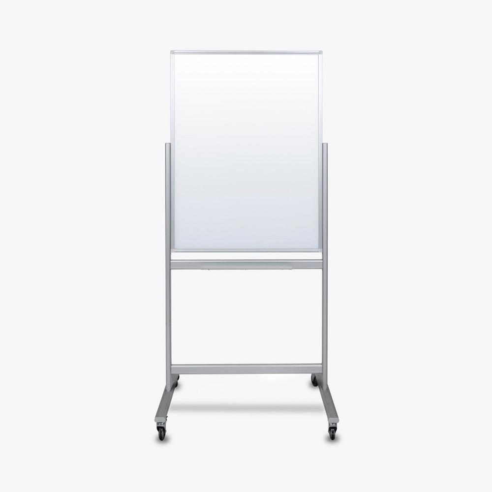UPC 847210037194 product image for Luxor Mobile Magnetic Double Sided 30 in. x 40 in. Glass Board, White | upcitemdb.com