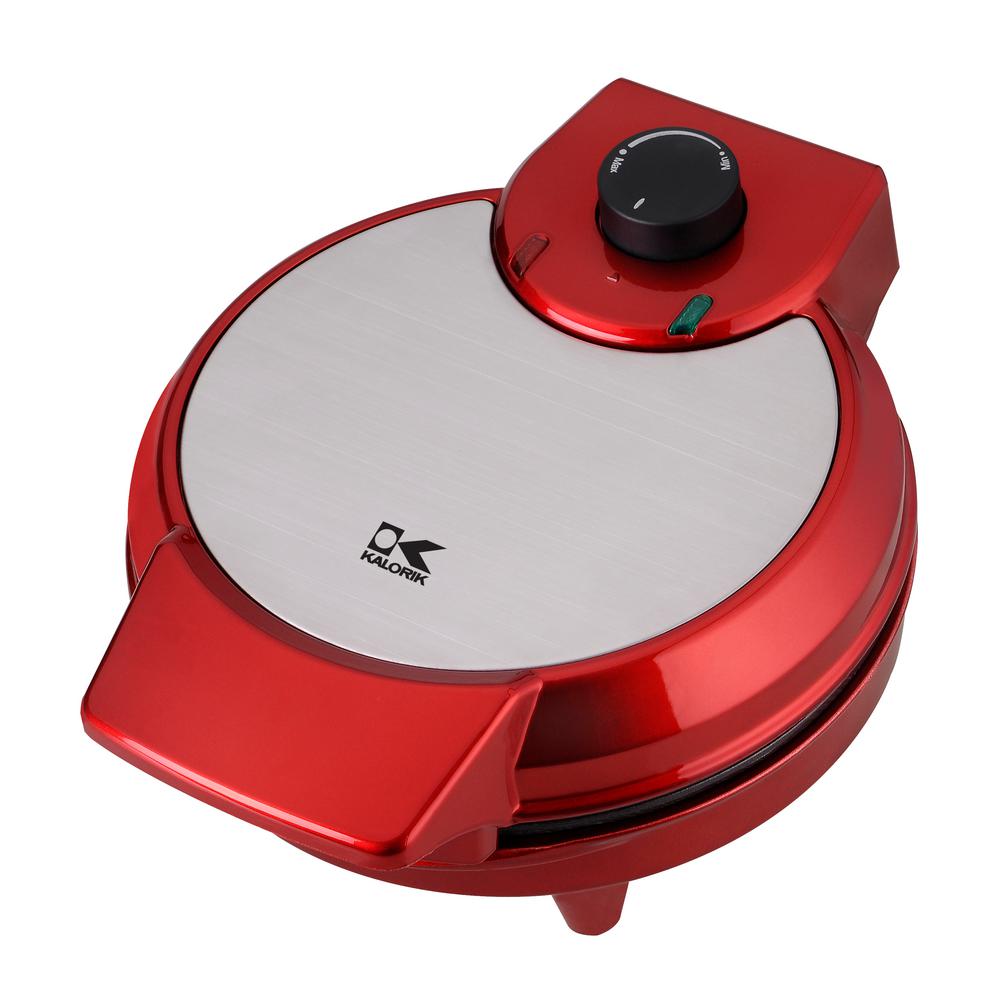 Kalorik Red Metallic Heart Shape Waffle Maker