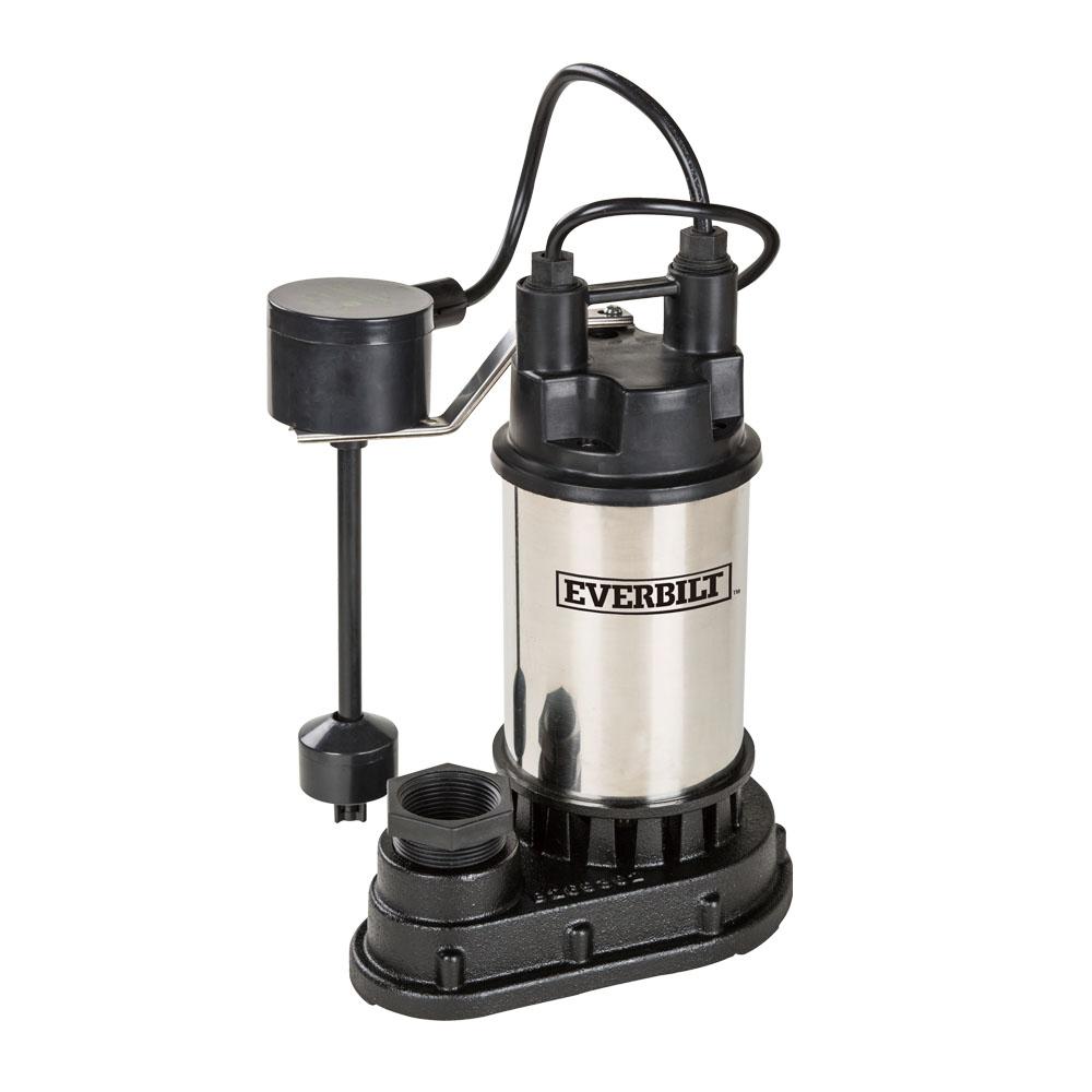 Everbilt 1/4 HP Submersible Sump Pump with Tether-SBA025BC - The ...