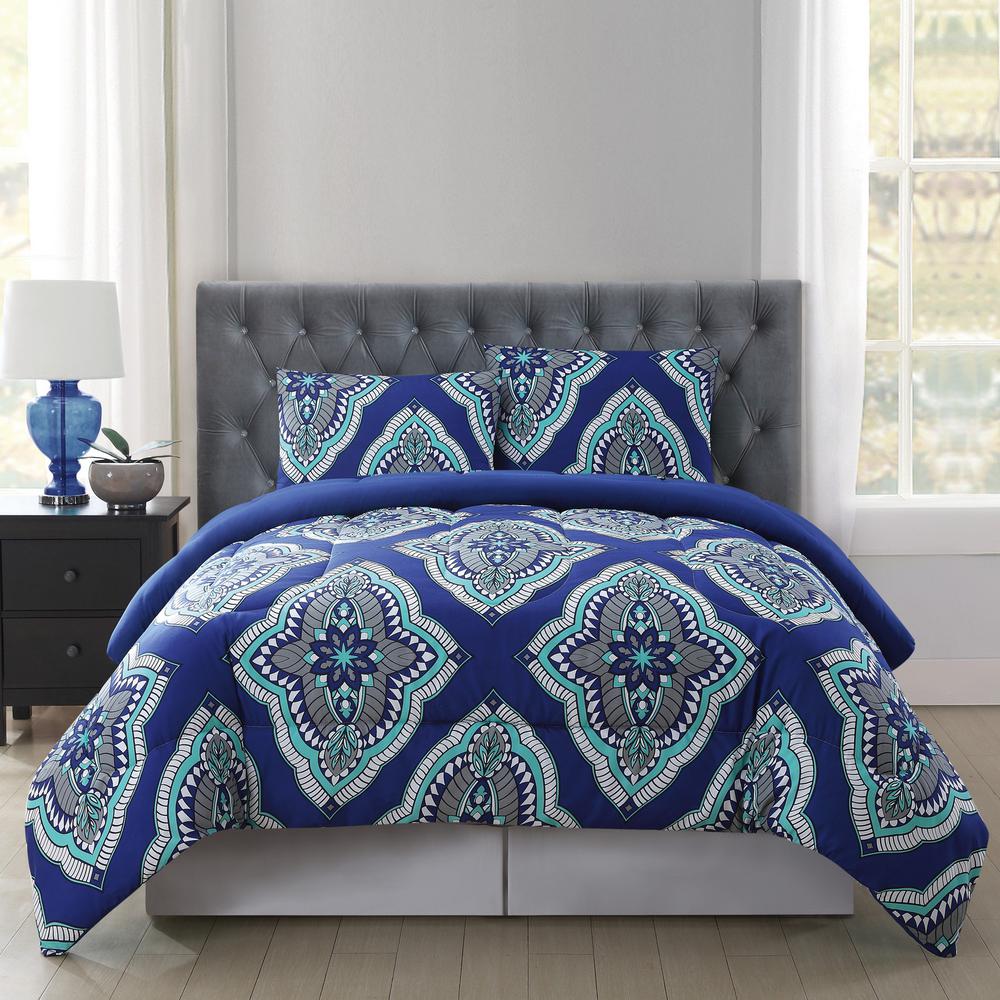 Truly Soft Harper Multi-Color Twin XL Comforter Set ...