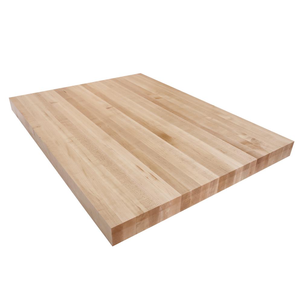Swaner Hardwood 4 Ft L X 3 D In T Butcher Block Countertop 4 Ft L X 3 D In T Butcher Block Countertop Finished Maple