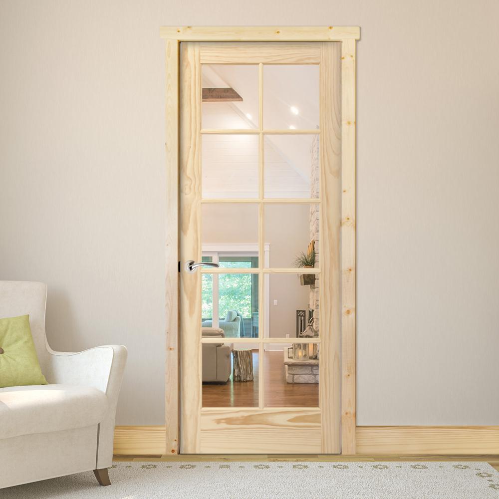 Steves Sons 30 In X 80 In 10 Lite French Unfinished Pine Right