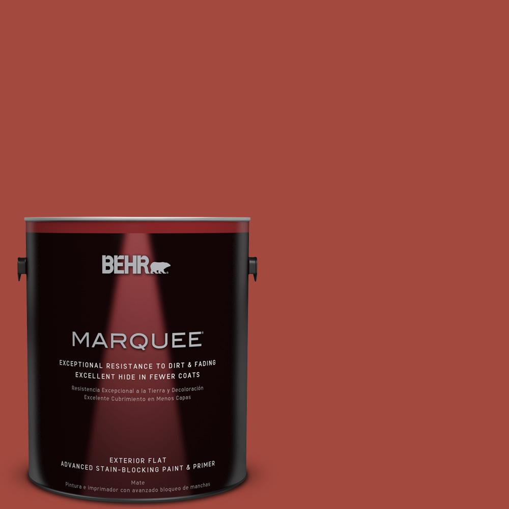 BEHR MARQUEE 1gal. 170D7 Farmhouse Red Flat Exterior Paint445301