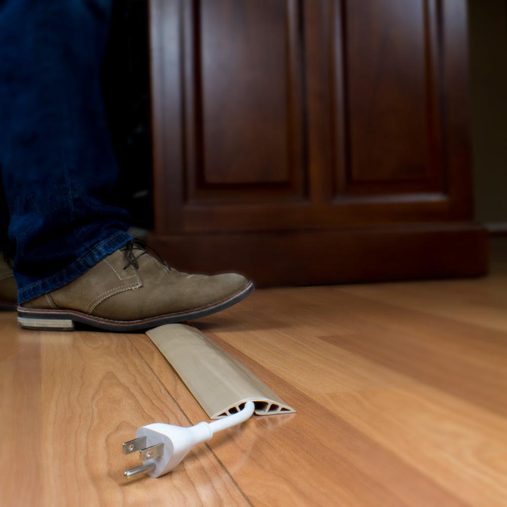 Commercial Electric 5 Pvc Floor Cord Protector In Ivory A91 5v