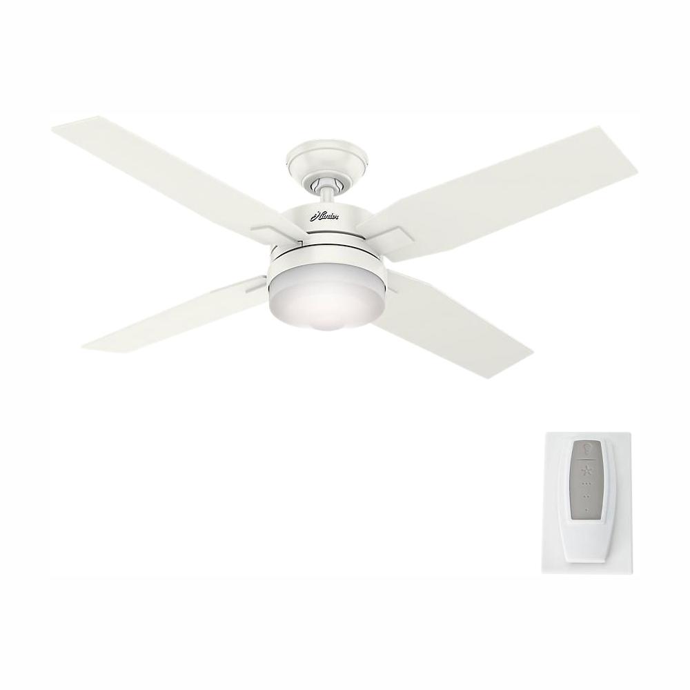 Hunter Mercado 50 In Led Indoor Fresh White Ceiling Fan With Light Hunter Mercado 50 In Led Indoor Fresh White Ceiling Fan With Light And Universal Remote