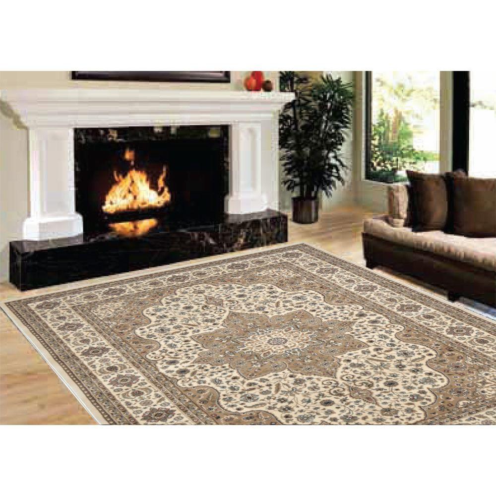 Home Dynamix Majestic Beige 5 ft. 2 in. x 7 ft. 6 in. Area Rug2H1128A