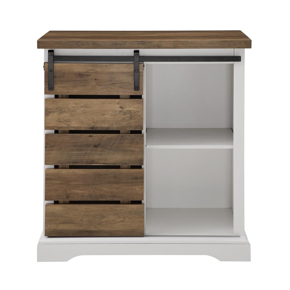 Walker Edison Furniture Company 32 In Solid White Rustic Oak