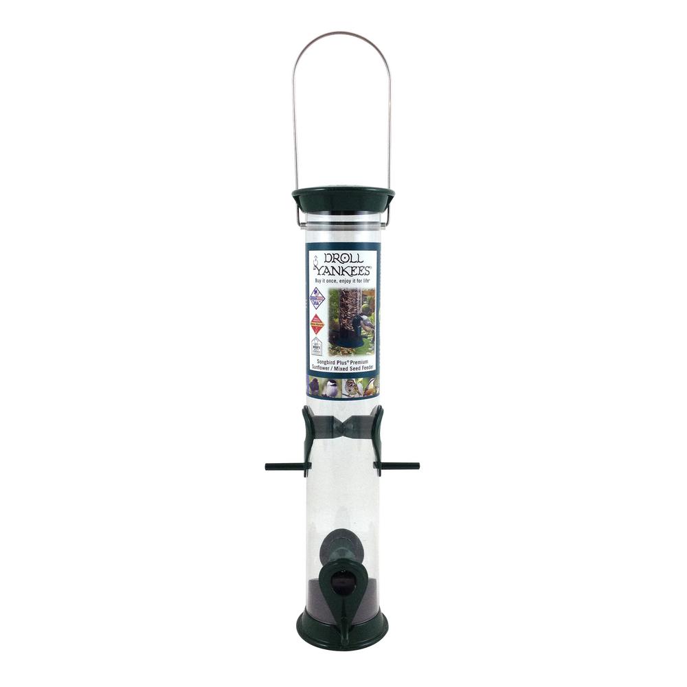 Droll Yankees 15 In Green Tubular Sunflower Bird Feeder Dy S15g