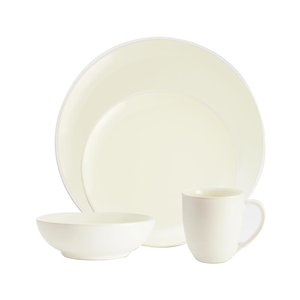 Noritake Colorwave 4-Piece White Coupe Dinnerware Set-8090-04G - The ...