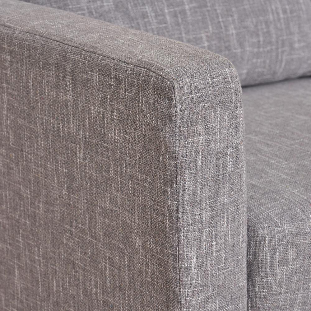 Le House Delilah Mid Century Modern 5 Piece Gray Tweed Fabric Le House Delilah Mid Century Modern