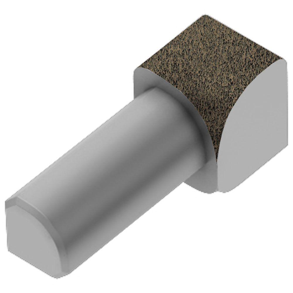 Schluter Rondec Bronze Textured Color Coated Aluminum 38 In X 1 In Metal 90° Inside Corner Iv 2515