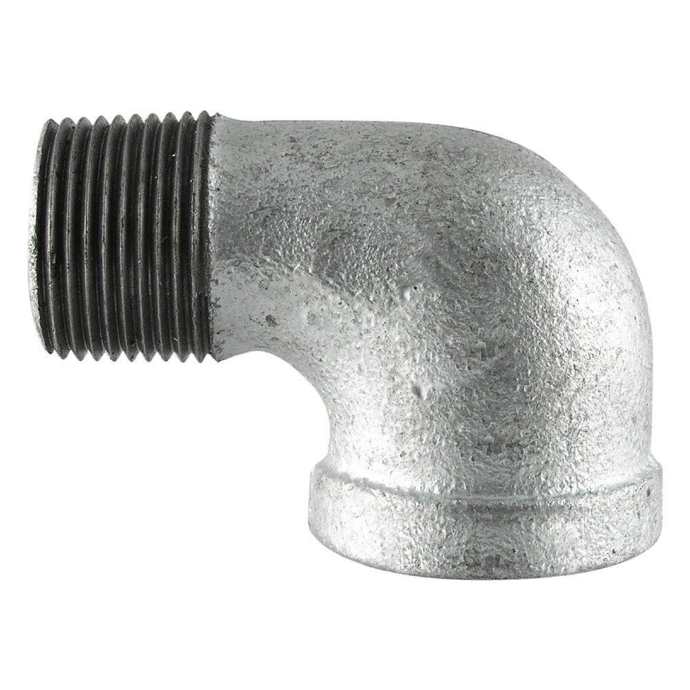 LDR Industries 3/8 in. x 3/4 in. Galvanized Malleable Iron 90Degree
