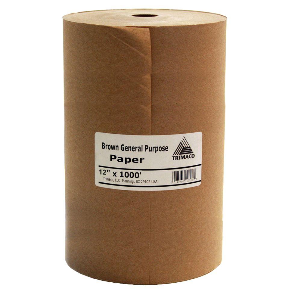 Easy Mask 12 in. x 1000 ft. Brown Masking Paper-12107 