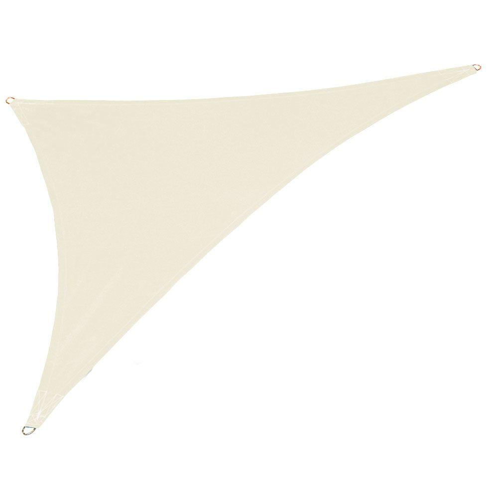 Coolaroo 15 ft. x 12 ft. x 9 ft. Ivory Right Triangle Ultra Shade Sail