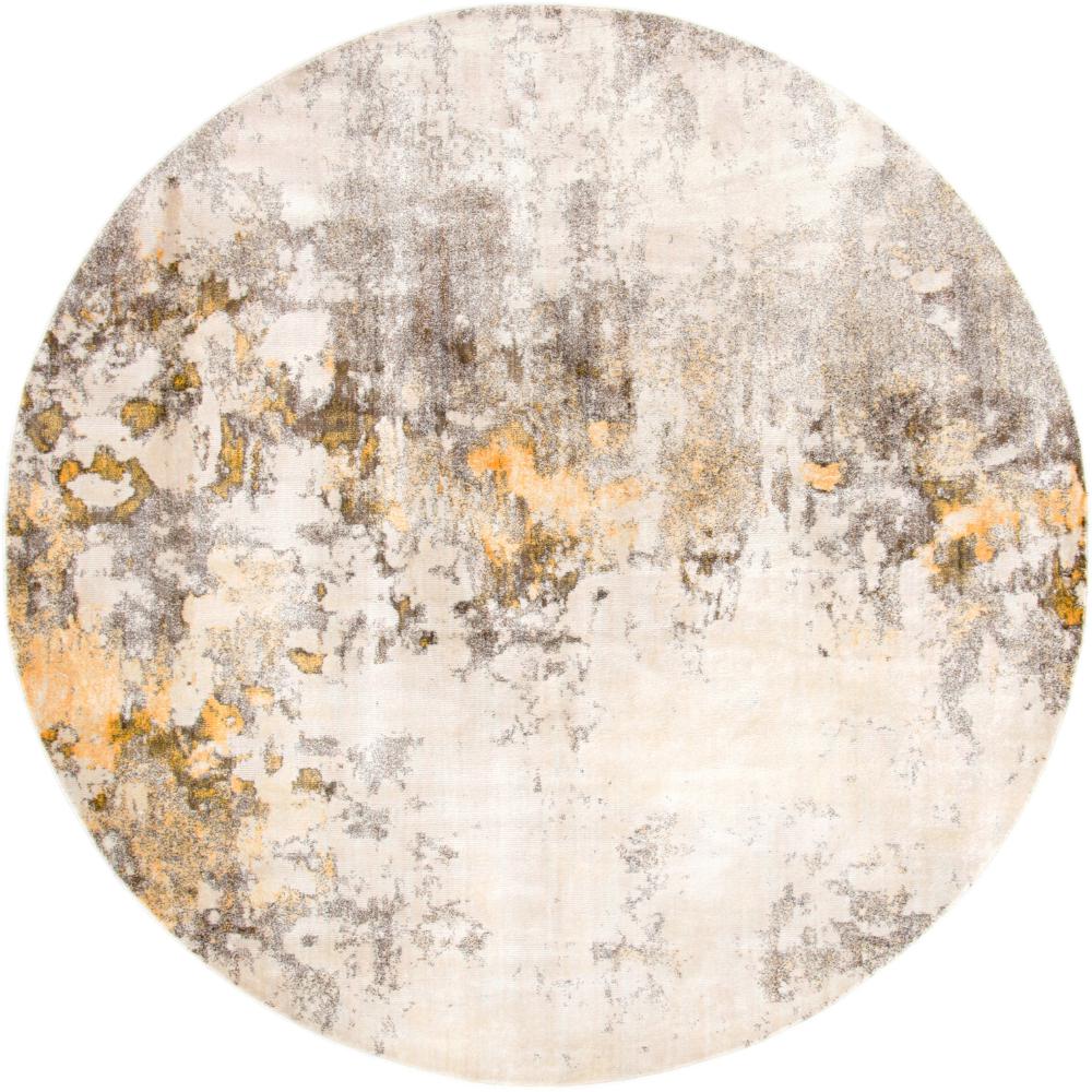 Unique Loom Helios Santorini Beige 8 Ft Round Rug