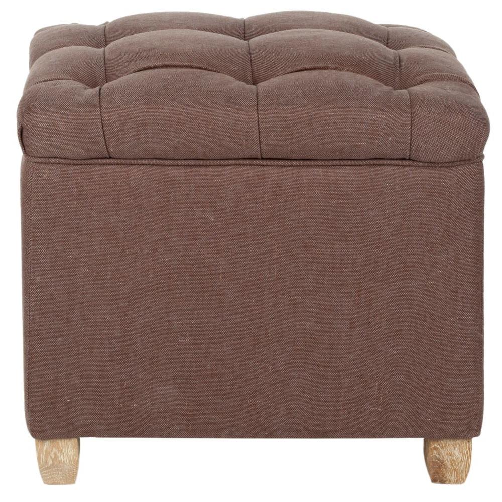 Safavieh Amelia Taupe Storage OttomanHUD8220C The Home Depot