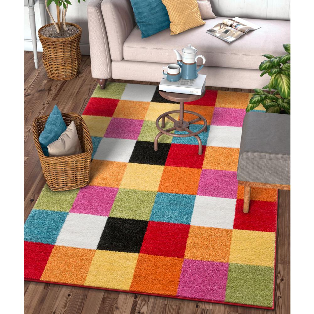 Well Woven Starbright Bright Square Multi 5 Ft X 7 Kids Area Well Woven Starbright Bright Square