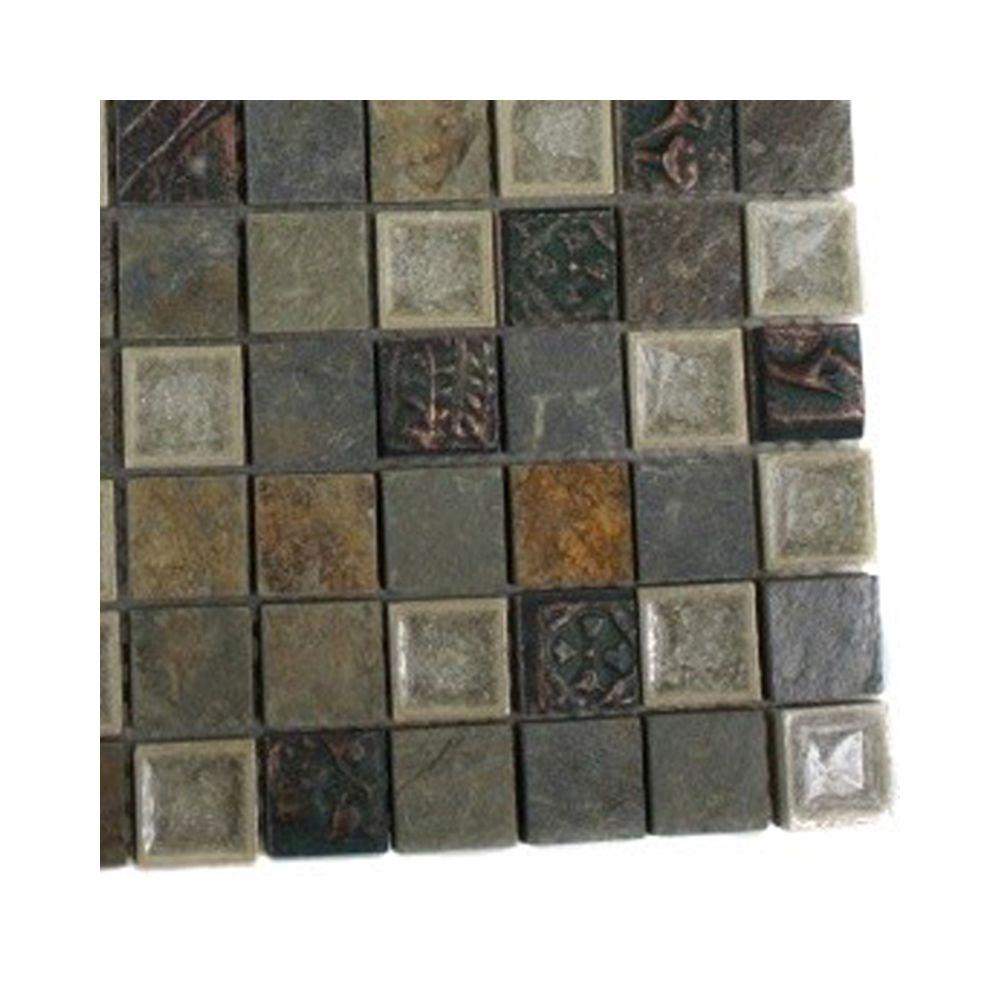 Splashback Tile Roman Selection Emperial Slate With Deco Gl Floor Splashback Tile Roman Selection Emperial Slate With Deco Gl Floor And Wall 6 In X Sample R4b2 Stone Tiles The Home Depot
