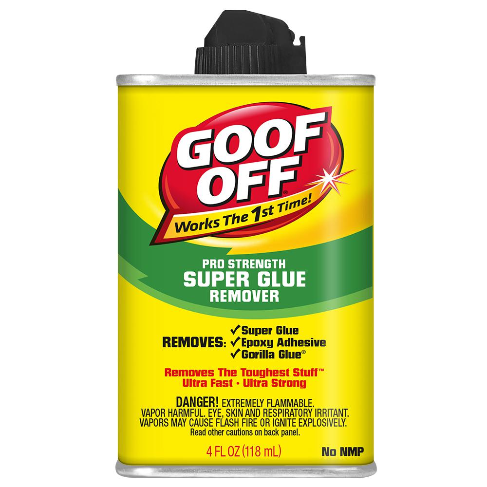 Goof Off 4 Oz Super Glue Remover Non Nmp Fg678 The Home Depot