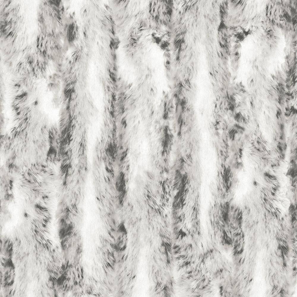 Grey And Black Faux Chinchilla Fur Wallpaper