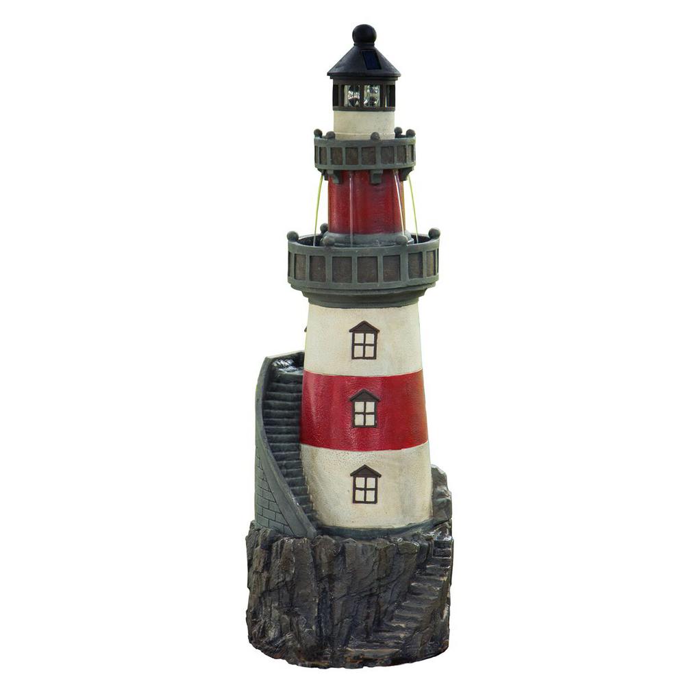 Peaktop Outdoor Rotating Solar Powered Light House ...