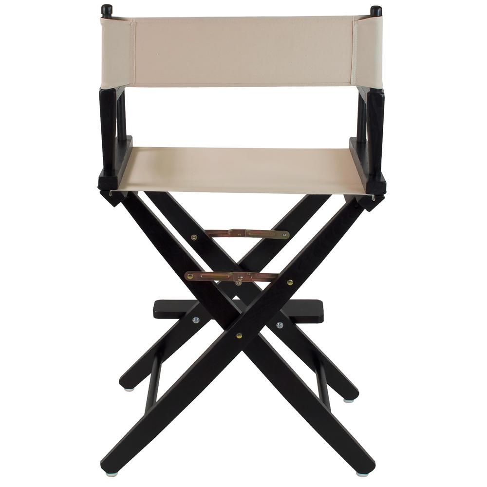 24 Directors Chair Black Frame-White Canvas