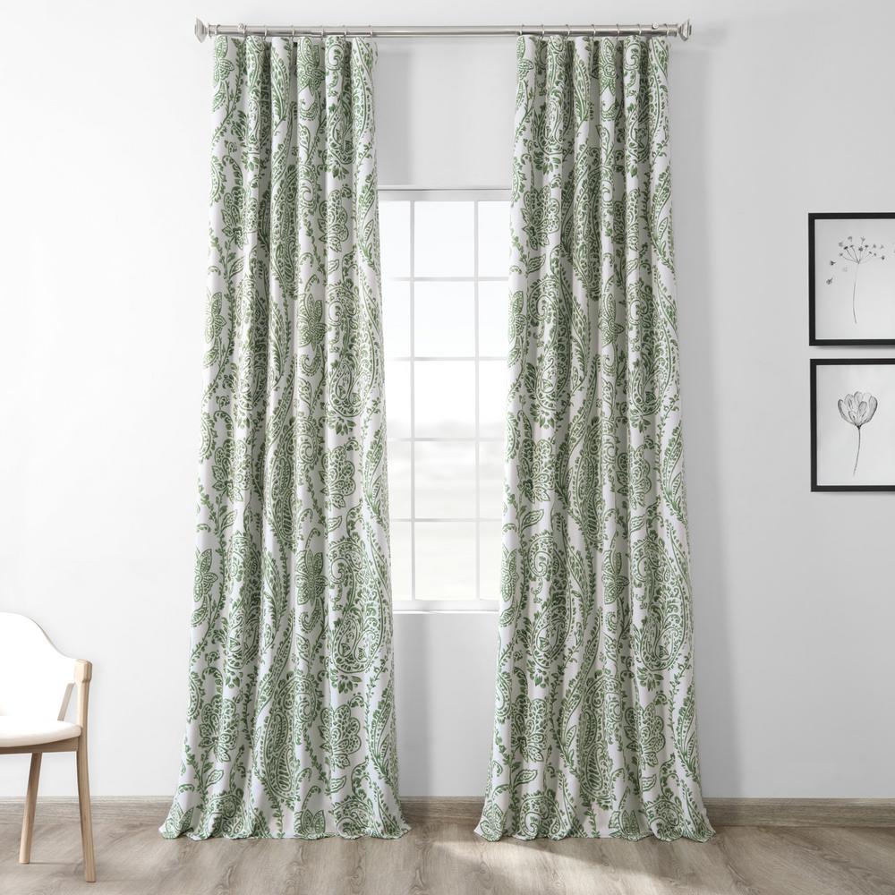 Green Floral Curtains Drapes Window Treatments The Home