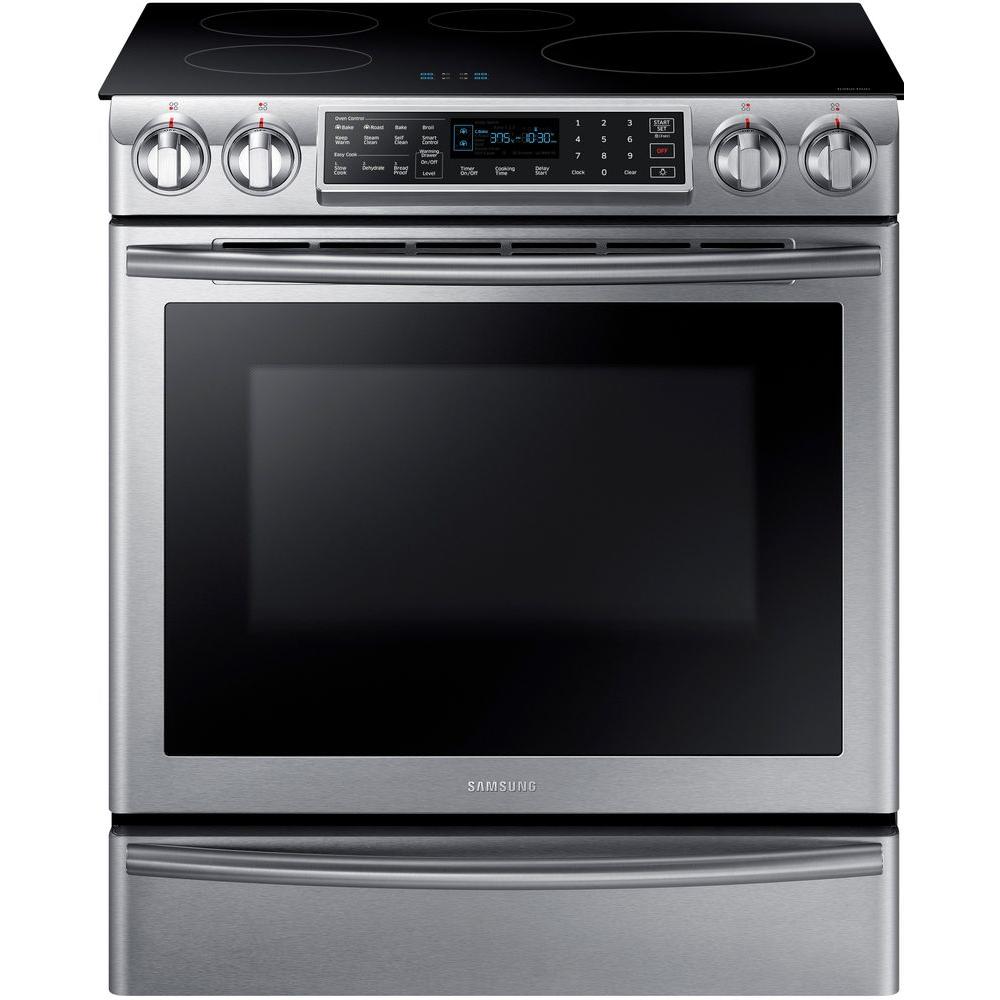 Samsung 5 8 Cu Ft Slide In Induction Range With Virtual Flame