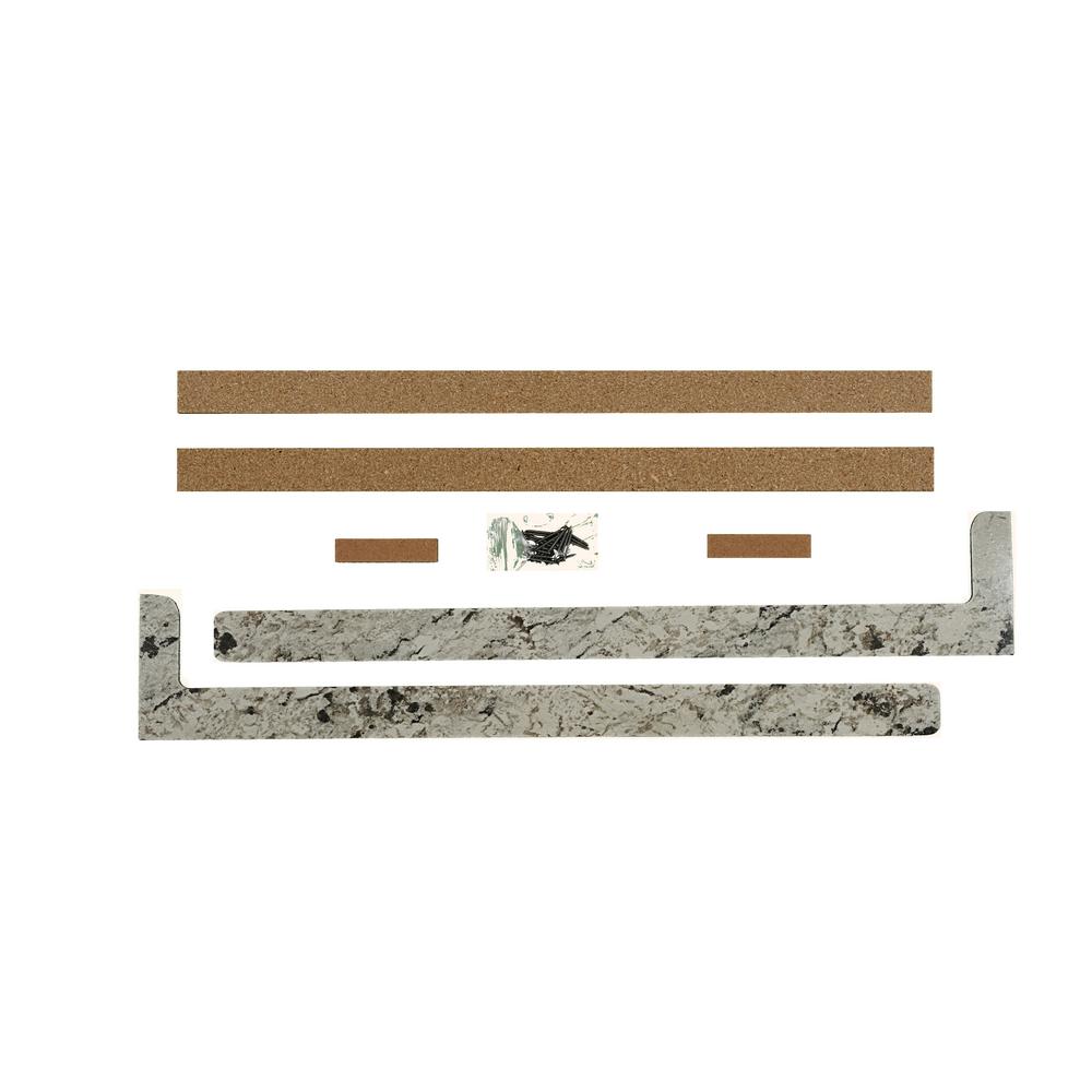Hampton Bay E2000 25.25 in. x 4.5 in. Laminate Endcap Kit in White Ice