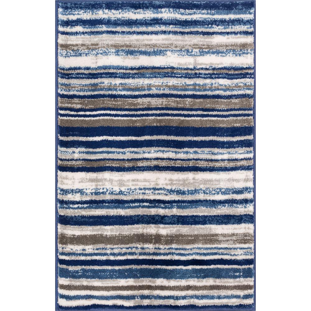 Well Woven New Age Signature Stripes Blue 2 Ft X 4 Modern Boho Well Woven New Age Signature Stripes Blue 2 Ft X 4 Modern Boho
