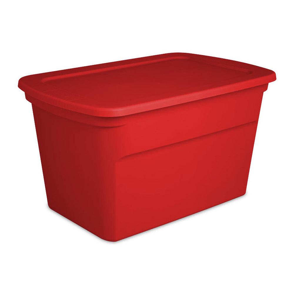 Sterilite Heavy Duty 30 Gal Stacking Seasonal Storage Bin Red 12 Pack 12 X 17366606 The