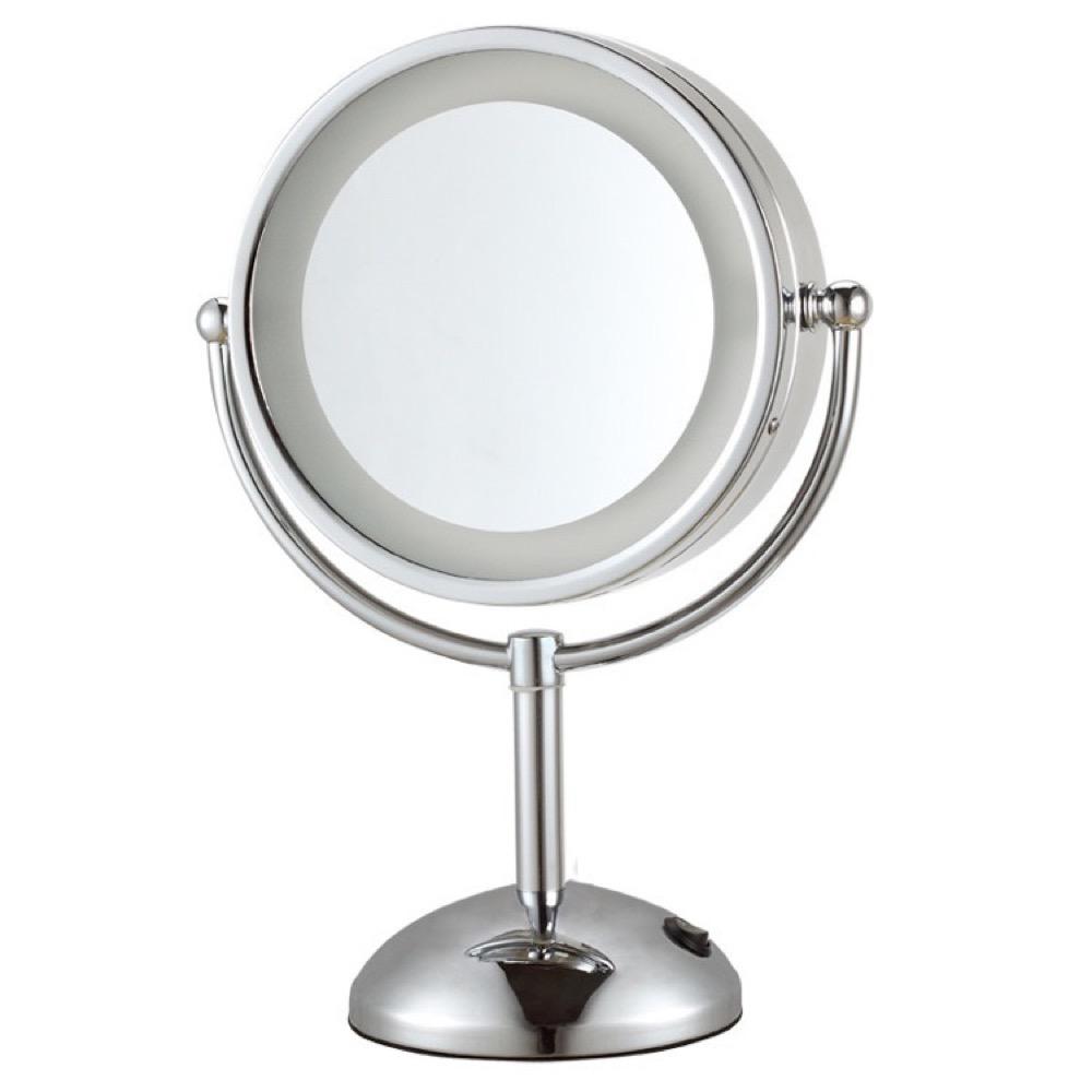standing makeup mirror with lights