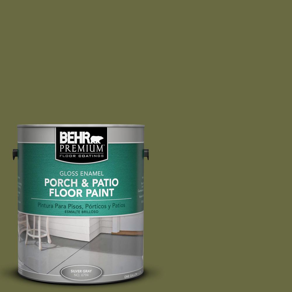 Behr Premium 1 Gal Hdc Cl 20 Portsmouth Olive Gloss Porch And Hdc Cl 20 Portsmouth Olive Gloss Porch And