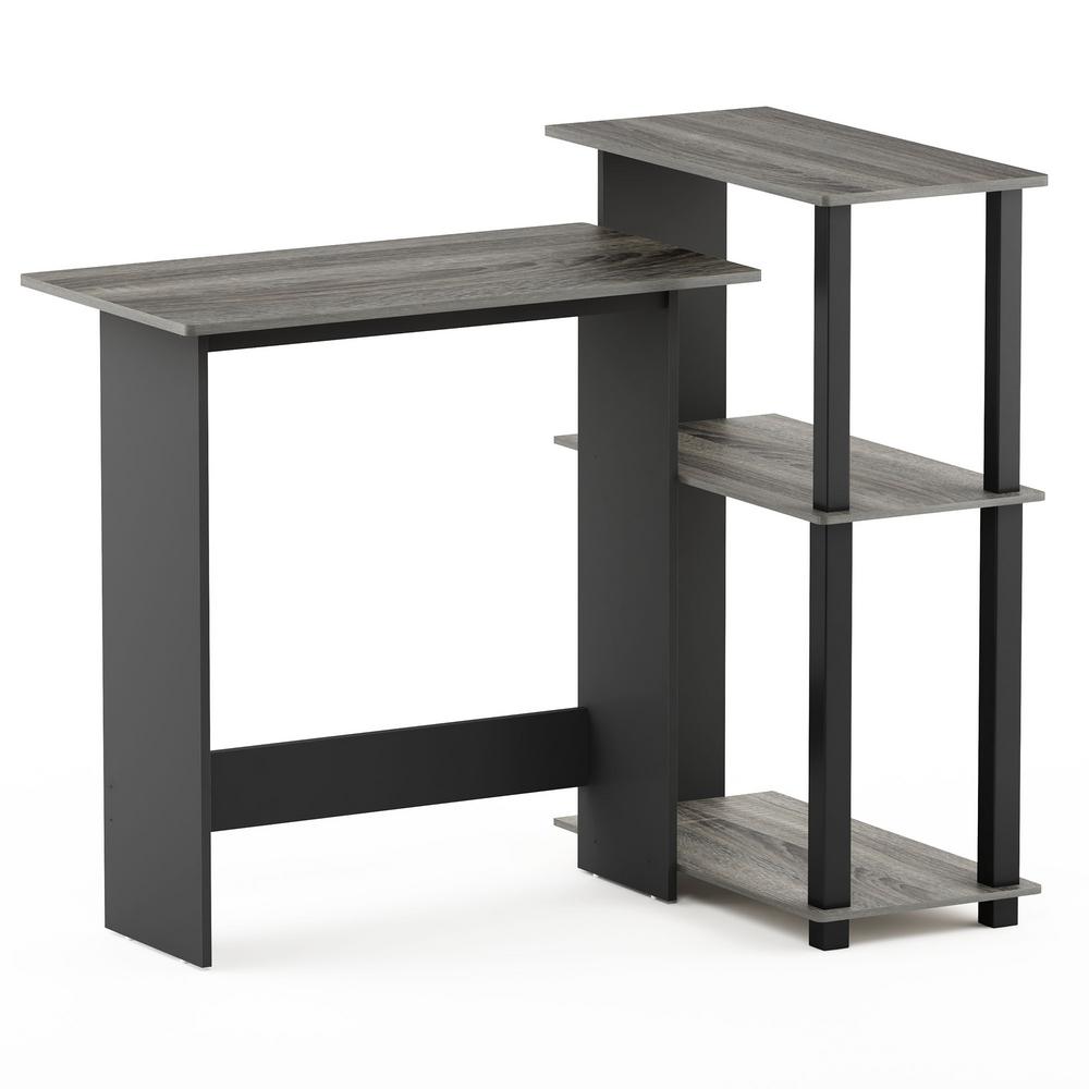 Furinno Abbott French Oak Gray Corner Computer Desk With Furinno Abbott French Oak Gray Corner Computer Desk With