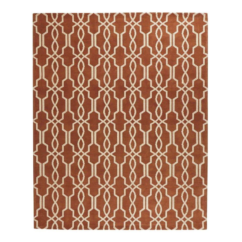 Home Decorators Collection Kingston Rust/Ivory 9 ft. x 12 ft. Indoor