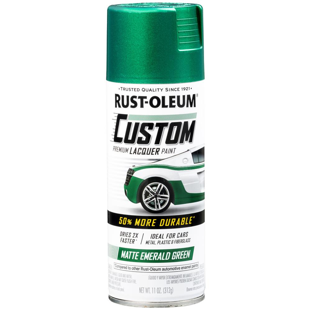 Rust Oleum Automotive 11 Oz Matte Emerald Green Custom Lacquer Spray Paint 6 Pack 340562 The Home Depot