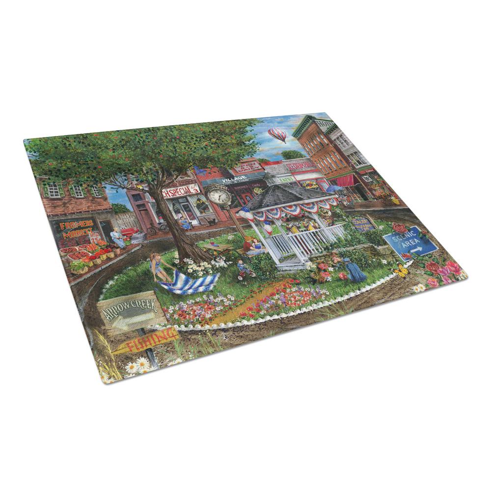 Carolines Treasures Summer Concert Series 4th of July Tempered Glass Large Cutting Board, Multi-Color - PTW2013LCB - Cooking Large Tempered Glass Cutting Board is heat resista sku PTW2013LCB