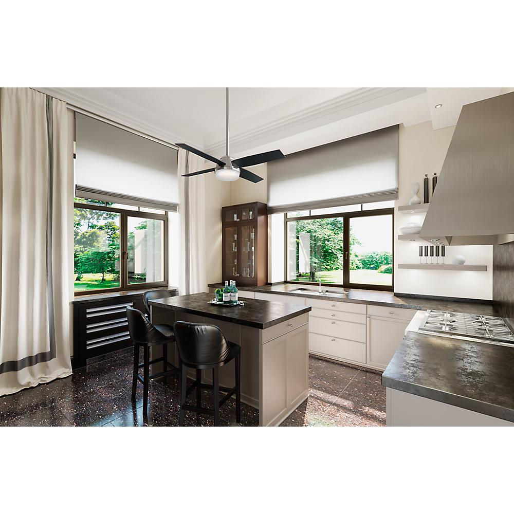 Hunter Dempsey 52 In Led Indoor Brushed Nickel Ceiling Fan With 12 Hunter Dempsey