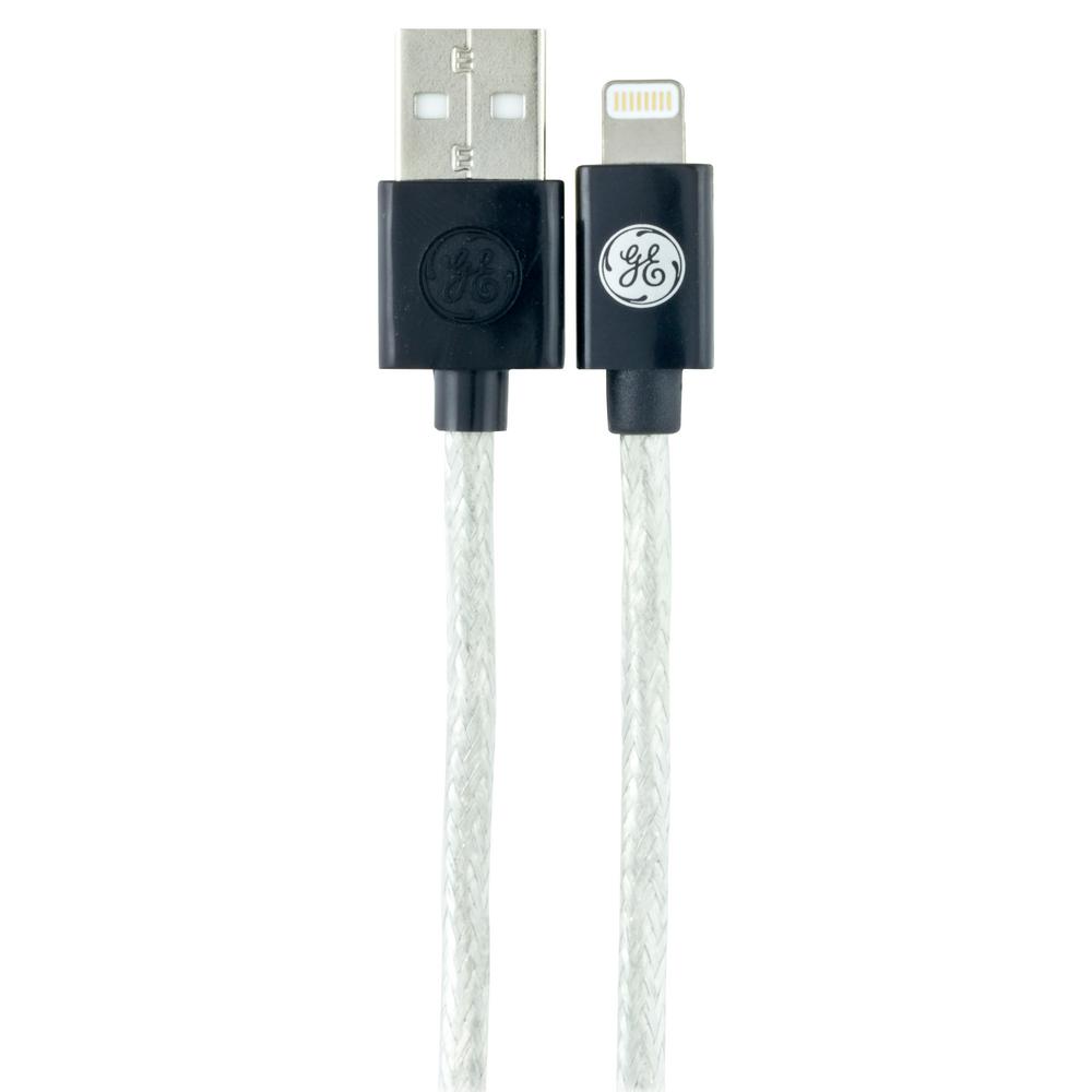 GE 9 ft. USB to Lightning Sync Charge Cable36589 The Home Depot