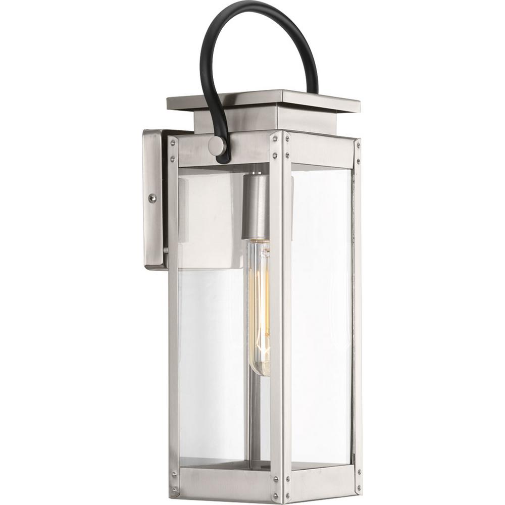 Progress Lighting Union Square Collection 1 Light Stainless Steel 15 9 In Outdoor Wall Lantern Sconce Progress Lighting Union Square Collection 1 Light Stainless Steel 15 9 In Outdoor Wall Lantern Sconce