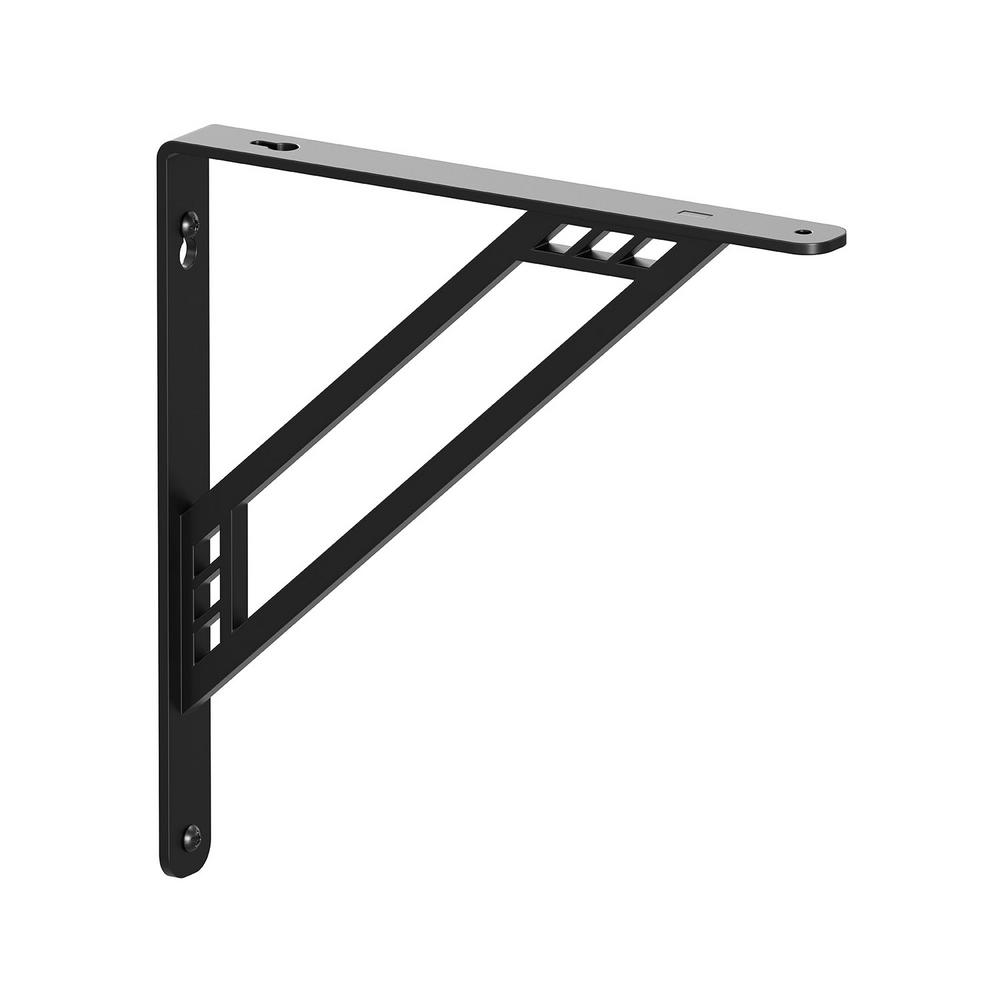 Shelf Made Richland 7 75 In D X 1 In W X 7 75 In H Black 500lbs Decorative Bracket Rp 201rc 8bk The Home Depot